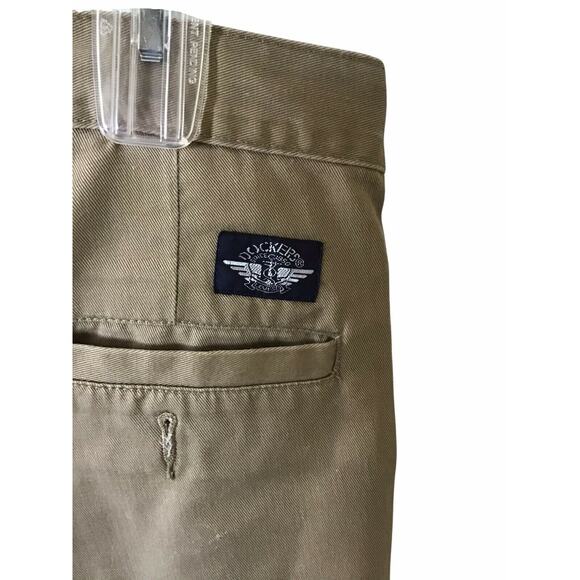 Docker Shorts Men’s Size 34 Khaki/Tan with Pleats and Side Pockets - Picture 3 of 5